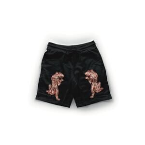 Futuresaints Tiger Motif Relaxed Cotton Shorts - M